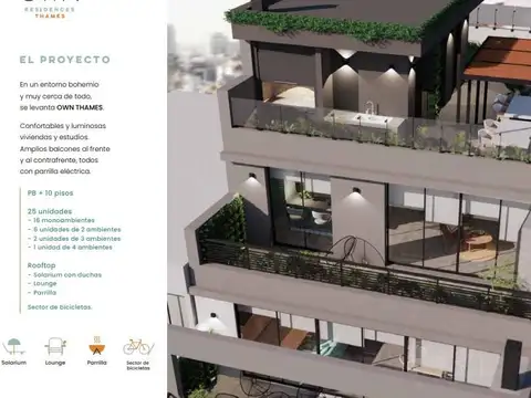 Departamento en venta monoambiente Palermo  