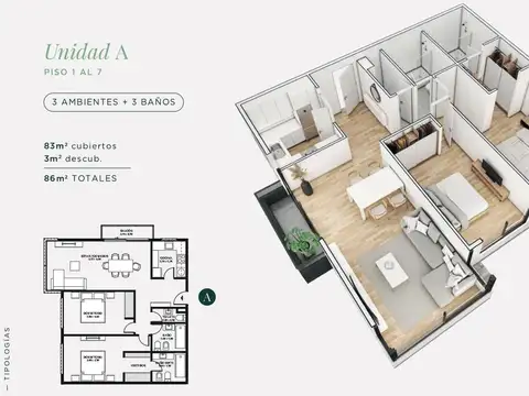 Departamento en Venta Apto profesional