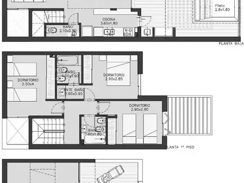 Venta casa de 3 plantas con 4 dormitorios y balcón terraza exclusivo en Fisherton