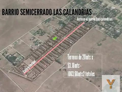 Terreno en venta -1063.60mts2- Coronel Brandsen