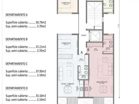 Departamentos 1 ambiente a Estrenar