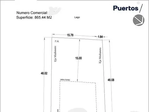 Venta de terreno en barrio Costas  al 300