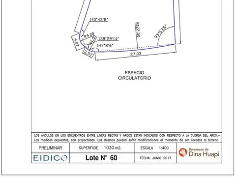 Terreno en Venta en Dina Huapi, USD 45.000