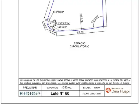 Terreno en Venta de 1030,0 m2
