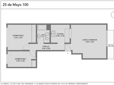Departamento 3 ambientes con 1 baño