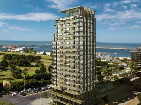 Departamento dos ambientes frente al Golf de Playa Grande