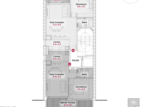 Departamento en Venta de Monoambiente
