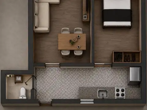 Depto Tipo Casa en Venta en Barracas, USD 68.000
