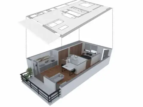 Departamento en Venta de Monoambiente