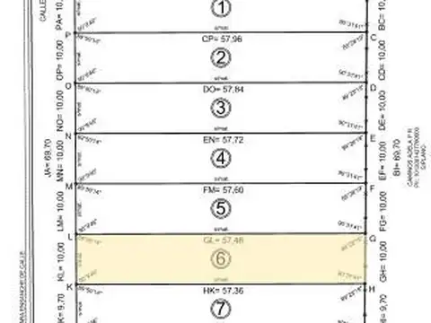 Terreno en Venta 10  mts Frente