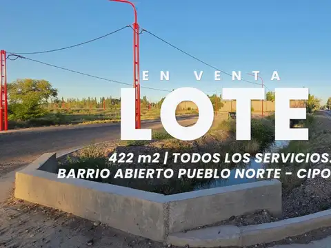 VENTA LOTE BARRIO PUEBLO NORTE 