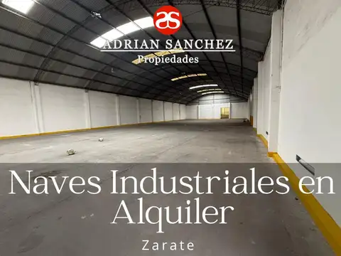 NAVE INDUSTRIAL EN ALQUILER - PARQUE INDUSTRIAL DE ZÁRATE