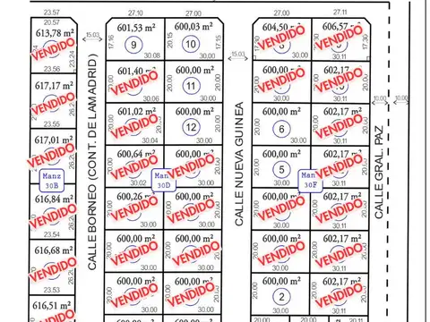 Lotes en venta (Loteo Lamadrid) | Gral. Paz esq. Aguado | Escobar. CONTADO