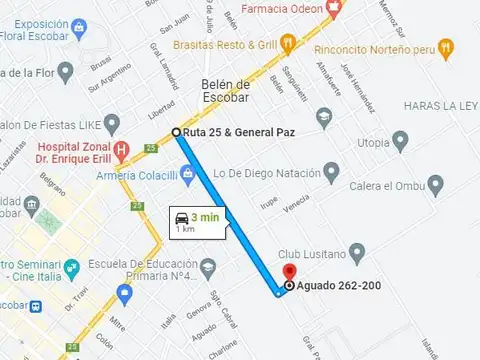 Lotes en venta (Loteo Lamadrid) | Gral. Paz esq. Aguado | Escobar. CONTADO