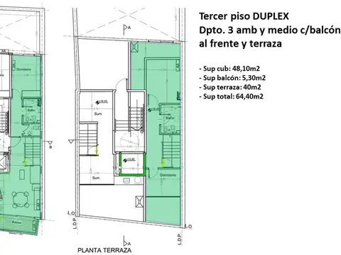 Departamento en Venta de 3 ambientes