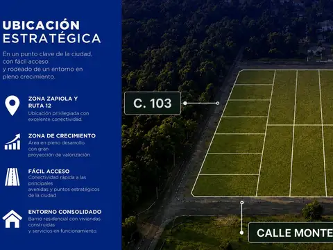 Terreno en Venta 30  mts Frente