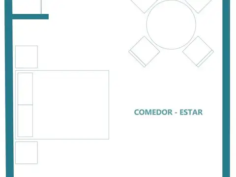 Departamento Monoambiente con 1 baño