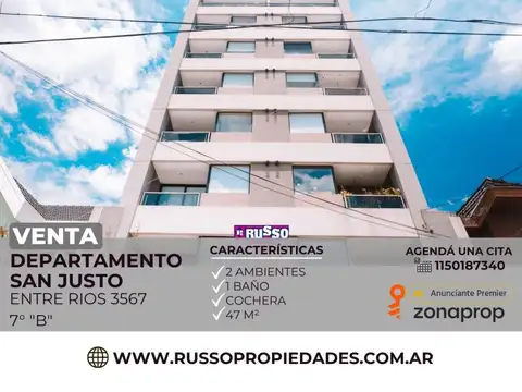 Venta Departamento 2 Ambientes - San Justo Centro