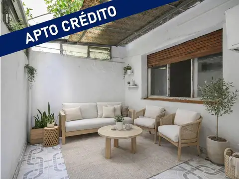 VENTA DPTO 3 AMBIENTES  PB CON 2 PATIOS A RECICLAR PALERMO BOTANICO APTO CRÉDITO
