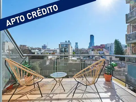 VENTA LOFT 2 AMBIENTES BALCON TERRAZA Y COCHERA APTO CREDITO PALERMO SOHO