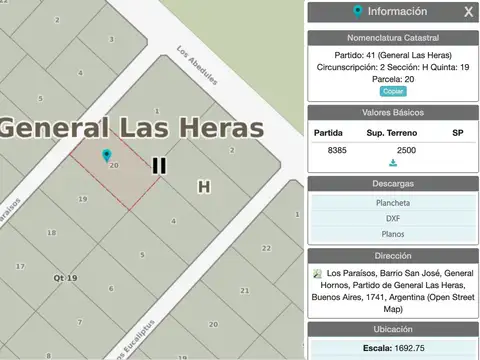 Terreno en Venta en General Hornos, USD 29.900