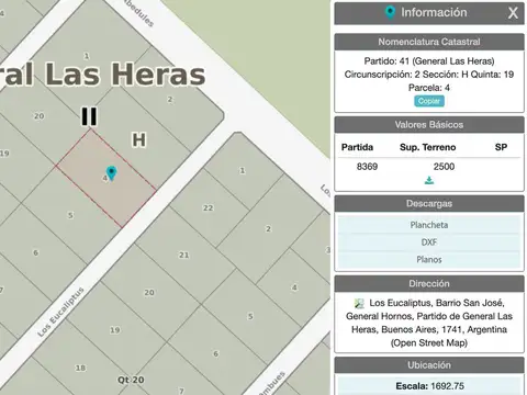 Terreno en Venta de 2500,0 m2