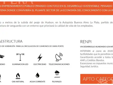 PARQUE TECNOLÓGICO E INDUSTRIAL INTEPARK - LOTE 16