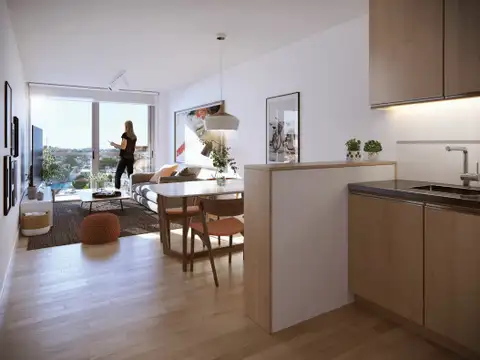 Departamento Monoambiente con 1 baño