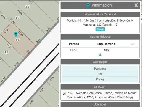 TERRENO EN VENTA HAEDO - AV DON BOSCO