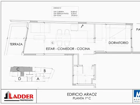 Araoz 2174 , Piso 1