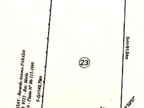 Terreno en Venta de 6567,0 m2