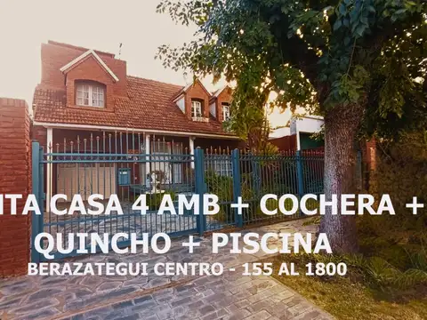 VENTA CASA 4 AMB. PILETA APTO CREDITO BERAZATEGUI