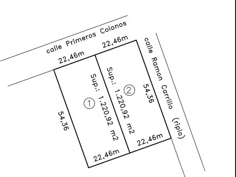 Terreno en Venta de 1220,0 m2