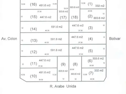 Bolivar  entre Rep. Arabe Unida y Ortega