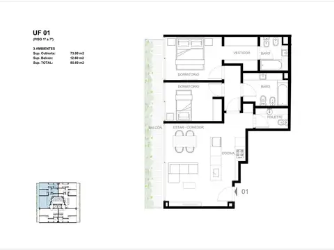 Departamento en Venta al Este