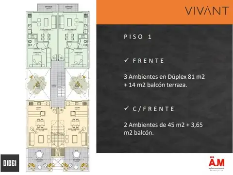 Departamento en Venta de 2 ambientes
