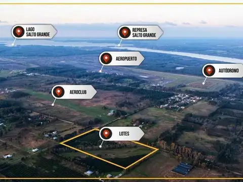 Lotes en venta, desarrollo próximo al Aeropuerto de Concordi