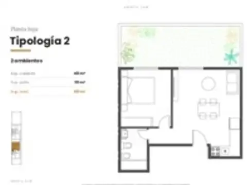 Departamento en Venta en Villa Luzuriaga, USD 73.000