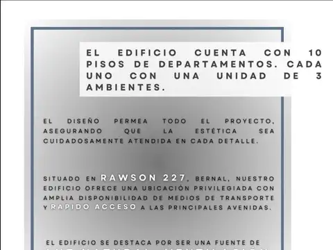 Departamento en Venta de 3 ambientes