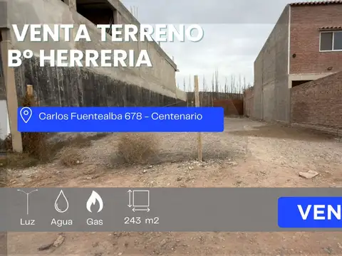 VENTA TERRENO CARLOS FUENTEALBA 678 - CENTENARIO