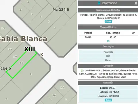 LOTE EN VENTA - GRAL CERRI