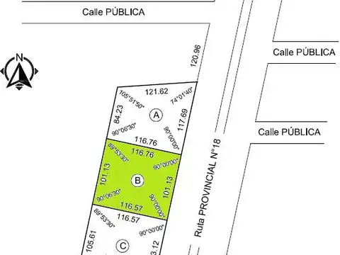 Terreno en  venta sobre ruta 18 km 6 