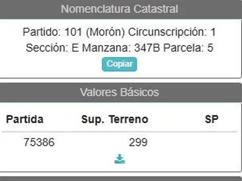 Terreno en Venta en Moron, USD 84.900