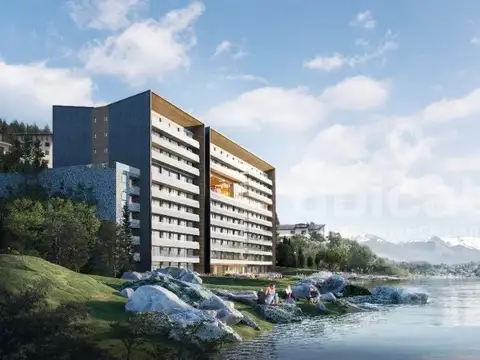 Departamento de categoria frente al lago