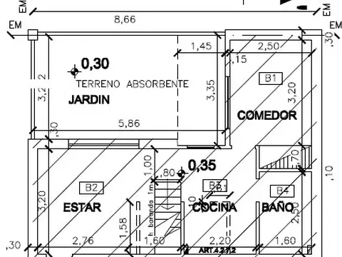 Depto Tipo Casa en Alquiler de 3 ambientes