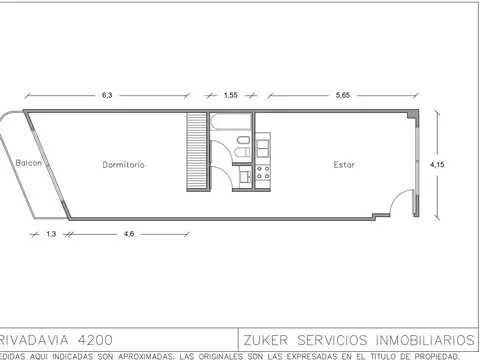 Departamento en Venta de 1 dormitorio