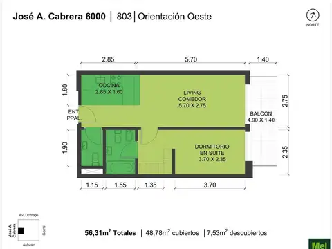 Cabrera 6000, Piso 8