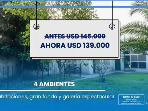 Casa en Banfield, lomas de zamora, 4 ambientes, terraza, cochera, fondo, apto credito