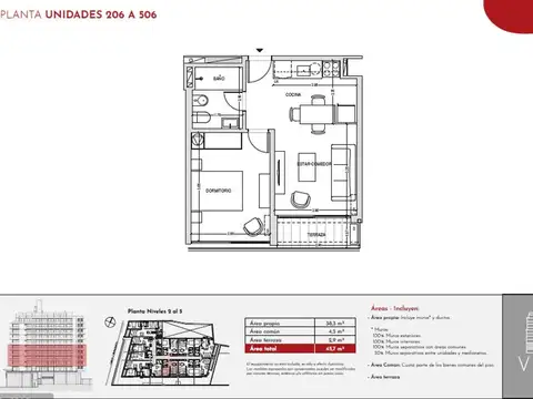 Venta apartamento 1 dormitorio en Vivo Life Centro