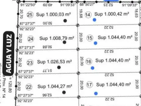 Terreno en Venta de 1000,0 m2